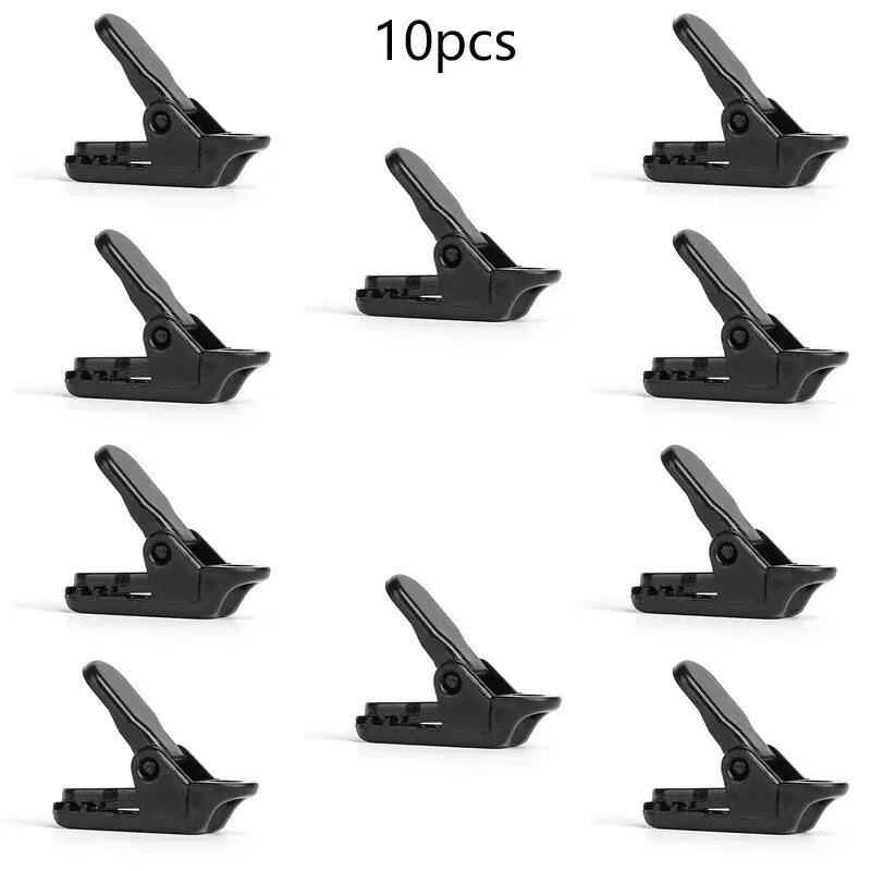 10Pcs Outdoor Tarpaulin Clips Camping Tents Awning Wind Rope Clamp Equipment Plastic Clip Buckle Fixed Jaw Grip Hook Accesorios