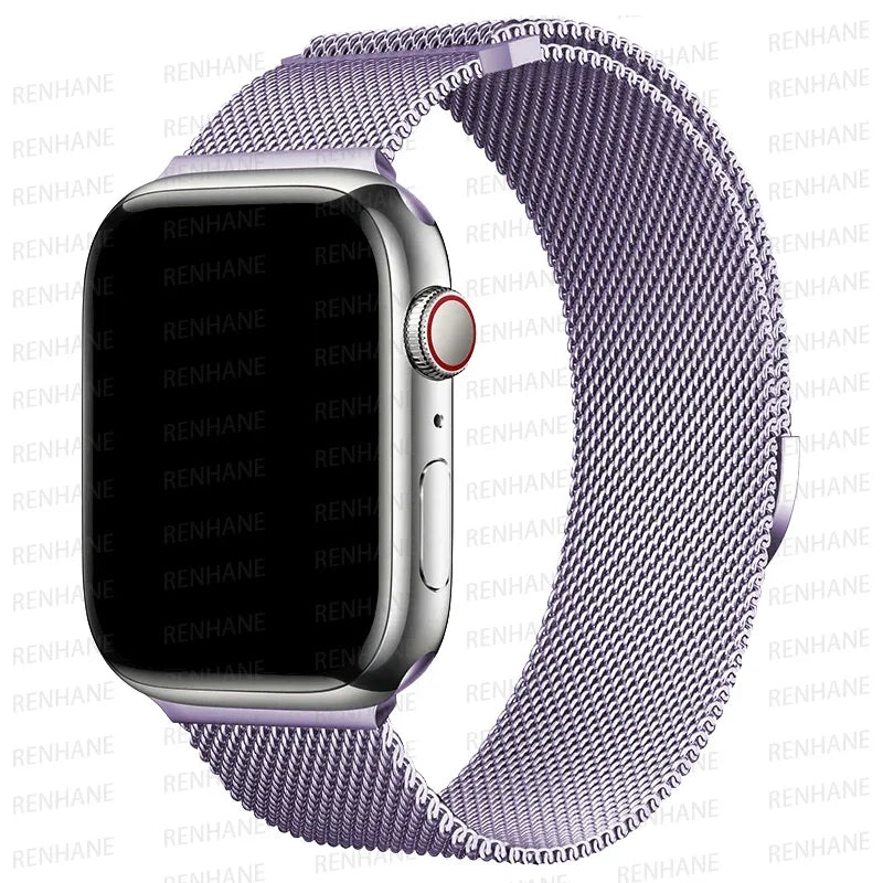 Milanese Loop Strap for Apple Watch Ultra Band 49mm 45mm 44mm 42mm 41mm 40mm Metal Bracelets for iwatch SE series 9 8 7 6 5 46mm