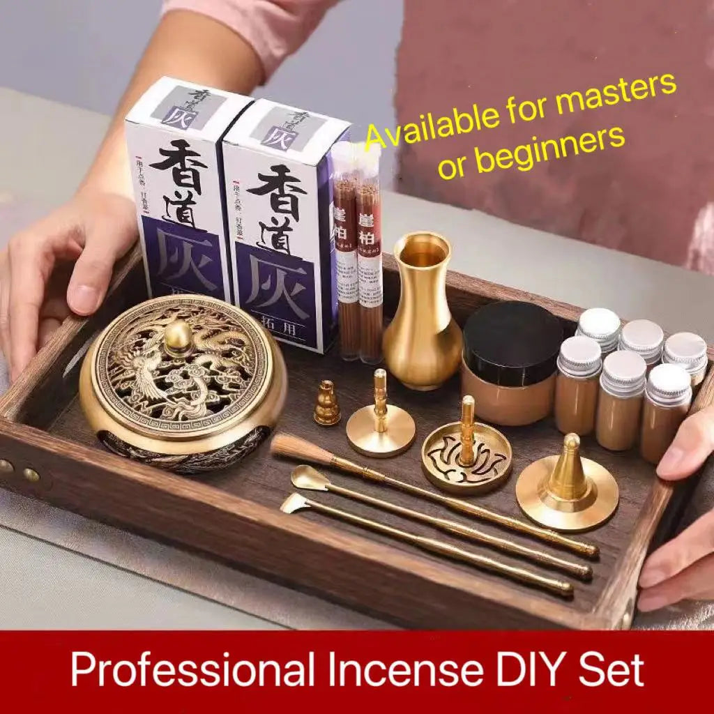 2023 Brass Incense Making Kit Wax Melt Incense Burner Portable DIY Handmade Fragrance Seal Moulding Tools Incense Accessories