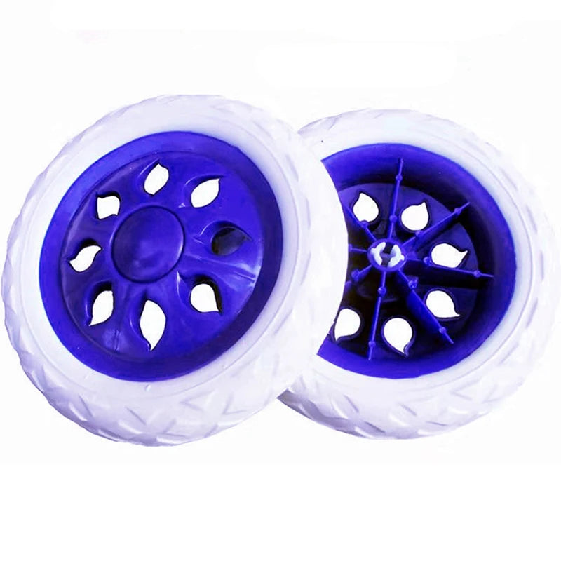 2PCS/Set Shopping Cart Wheel Replacement with Button Lock, 16cm Diameter, Rubber Foaming Wheel Casters, колеса для тележки