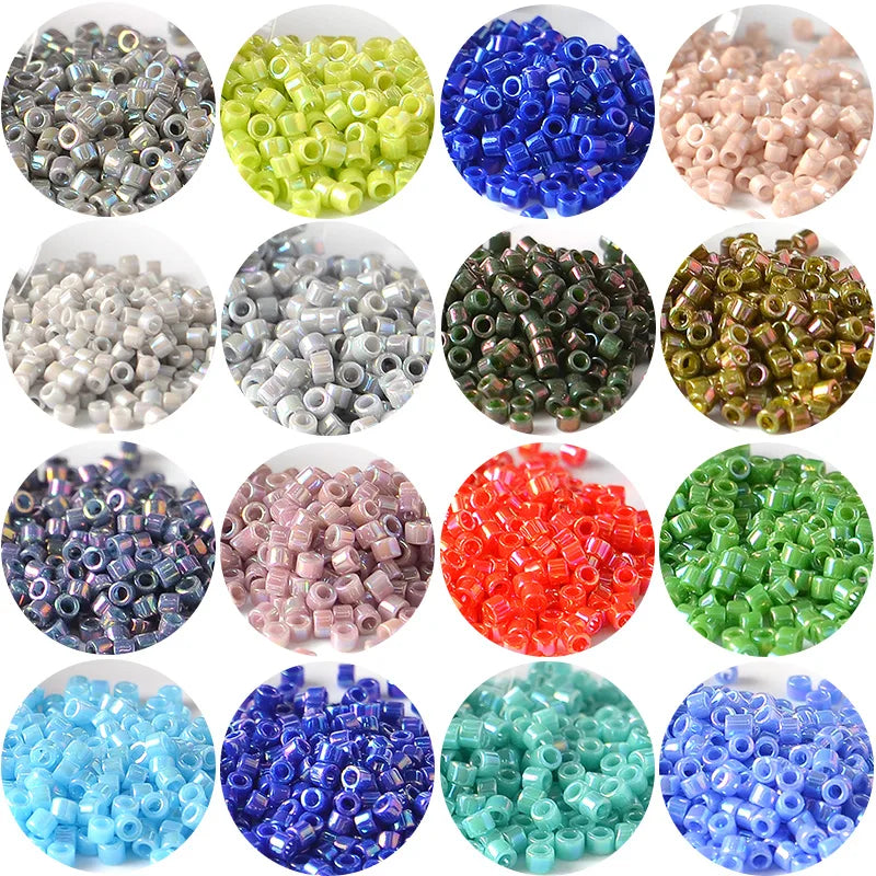 1.6mm 10g Japanes Miyuki Delica Beads Luster Rainbow Color Seed Beads Charm For Jewelry Making Necklace Bracelet Diy Accessories