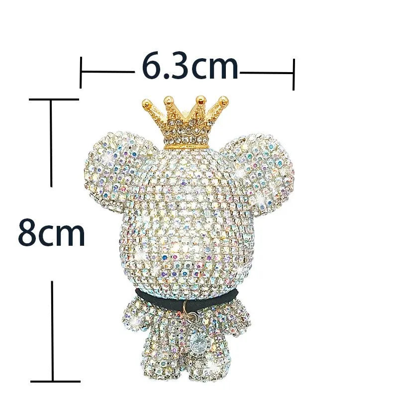 Creative Crown Diamond Cute Bear Car Fragrance Perfume Clip Air Outlet Aroma Air Fresher Decoration Accessories Aromatherapy