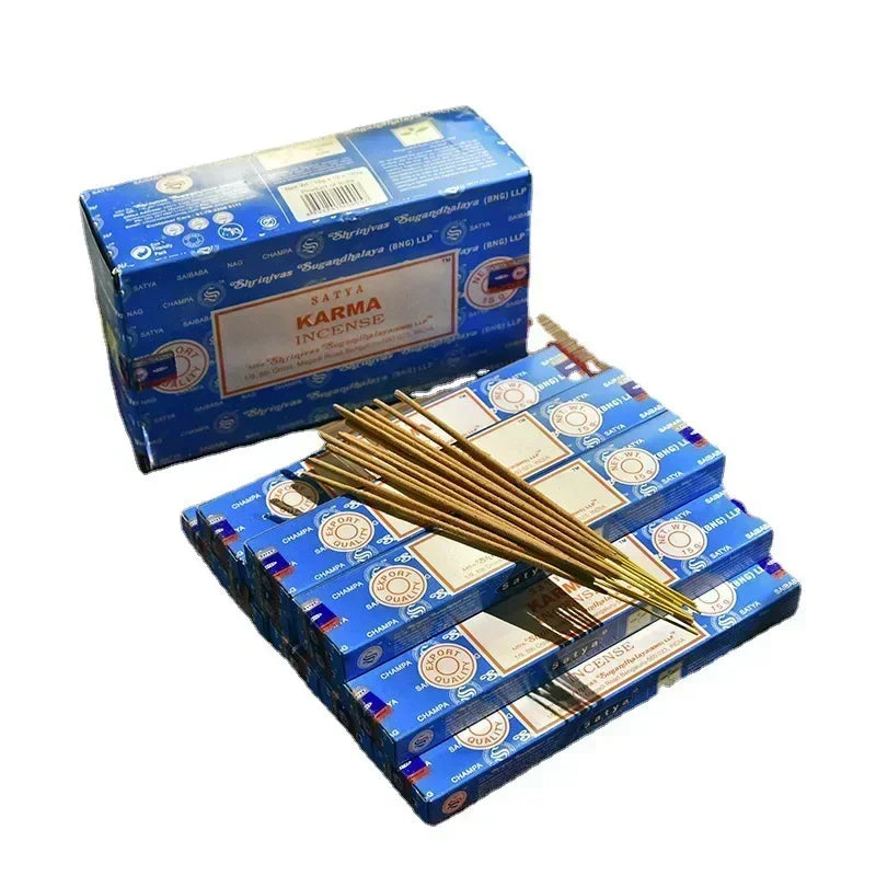 5BOX NAG Champa Incienso Satya Incense Collection Satya Handmade Sticks with Flavors Refreshing Medicinal Aromas Home Fragrances