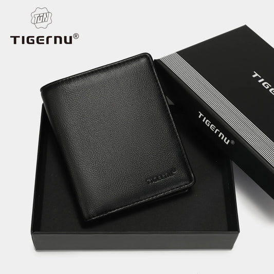 Tigernu Men Short Wallet RFID Blocking Business Wallet Thin Designer Card Coin Purse For Men