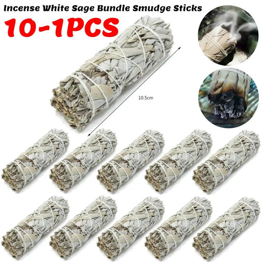 Natural White Sage Bundles Smudge Sticks Indoor Purification Smoking Aroma Leaf Bundle Sage Smudge Sticks for Home Cleansing