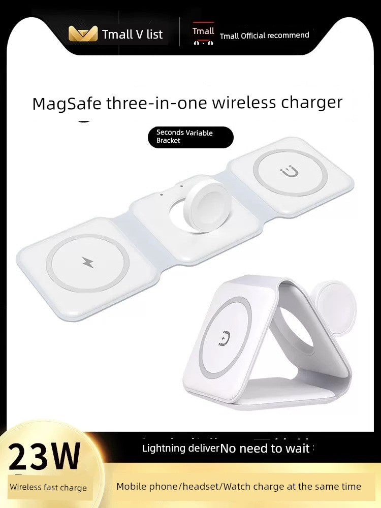 Three-in-One Headset iPhone Base Fast Charging Apple