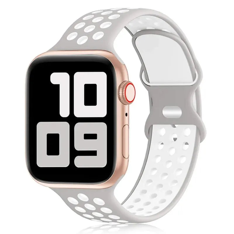 Sport Strap For Apple Watch Bands 44mm 45mm Ultra 2 49mm 40mm 41mm 42mm 45 44mm Silicone Bracelet IWatch Series 9 8 SE 7 3 Band