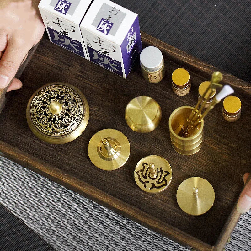 Brass Incense Burner Set Aromatherapy Production Kit Incense Mold Holder Yoga Meditation Home Aromatherapy