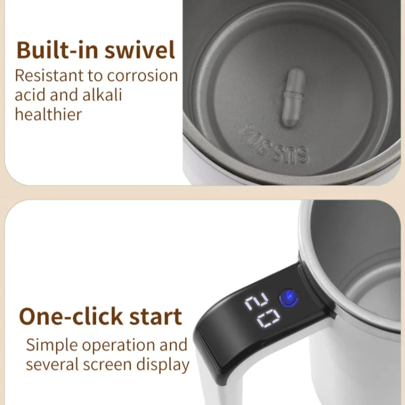 Revolutionary 380ML USB Rechargeable Self-Mixing Coffee Mug - The Ultimate Waterproof & Food Safe Companion for Coffee and Tea Enthusiasts