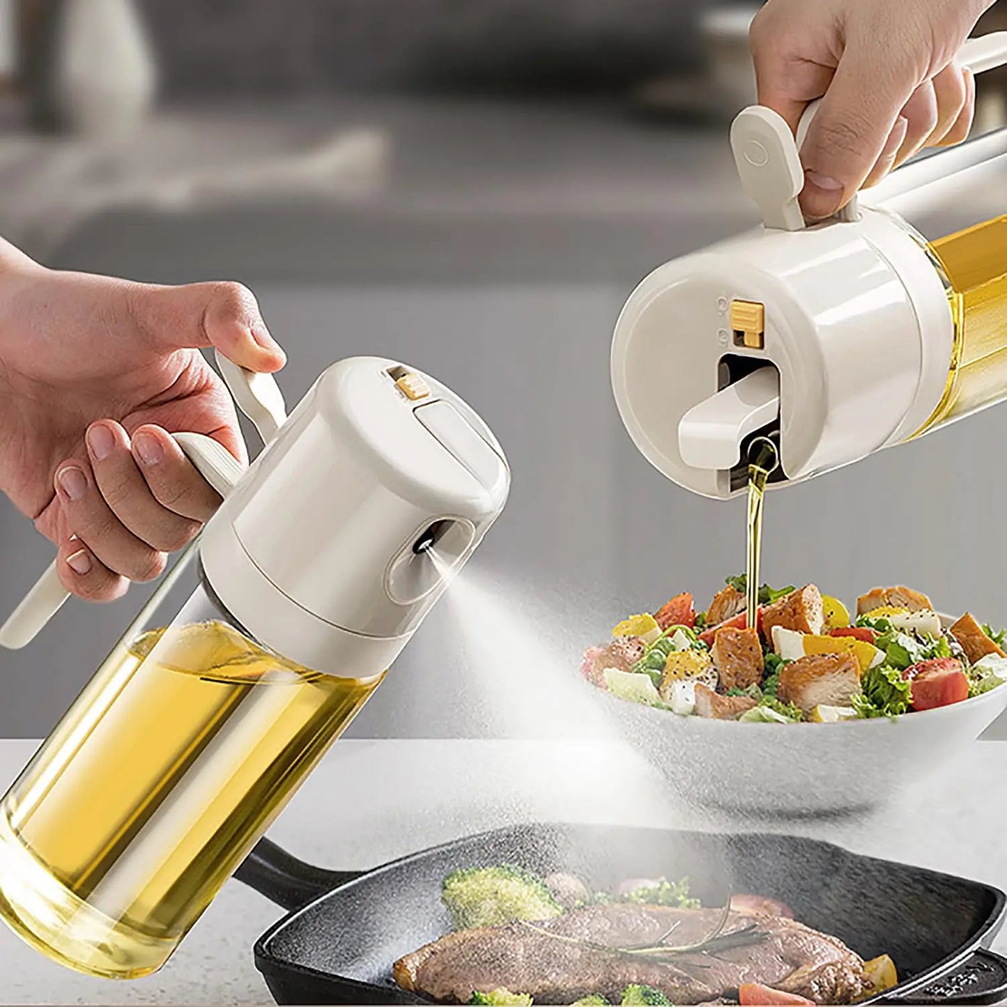 550ml Oil Spray Bottle Kitchen BBQ Cooking Olive Oil Dispenser Camping Baking Empty Vinegar Soy Sauce Sprayer Containers