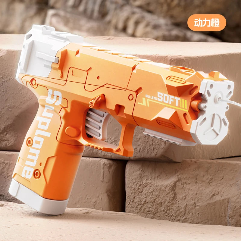 Summer Fully Water Gun Rechargeable Long-Range Continuous Firing Space Party Game Splashing Kids Toy Boy Gift