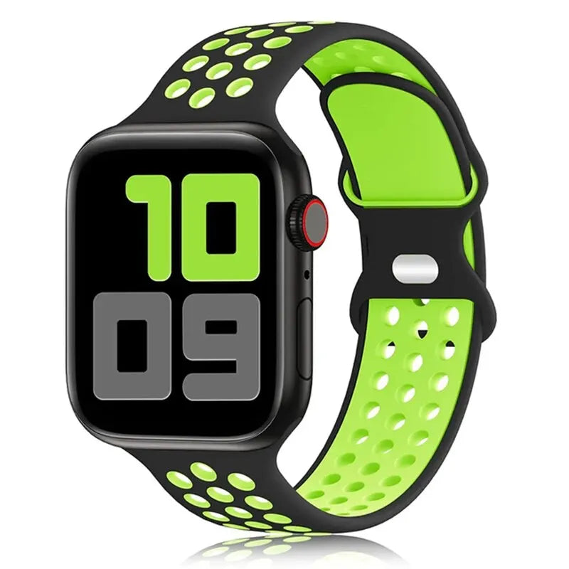 Sport Strap For Apple Watch Bands 44mm 45mm Ultra 2 49mm 40mm 41mm 42mm 45 44mm Silicone Bracelet IWatch Series 9 8 SE 7 3 Band