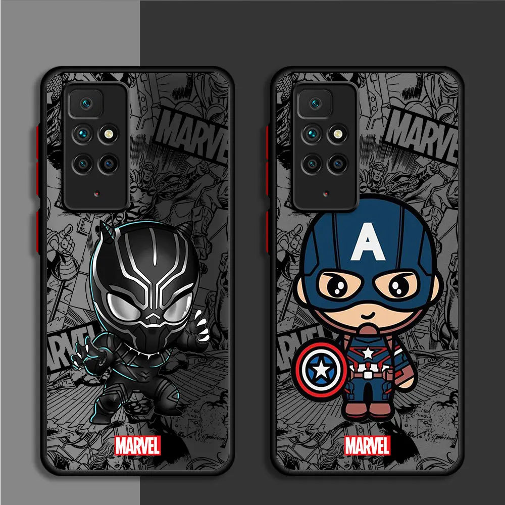 Cartoon Marvel Groot Spiderman Phone Case for Xiaomi Redmi 9A 10C K40 Pro A1 9C 9 10 12C A2 9T Shockproof Cover