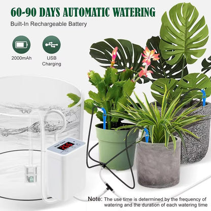 Automatic Plant Waterer Smart Watering Kit Drip Irrigation Machine Programmable Water Timer Auto Waterer Device for Indoor