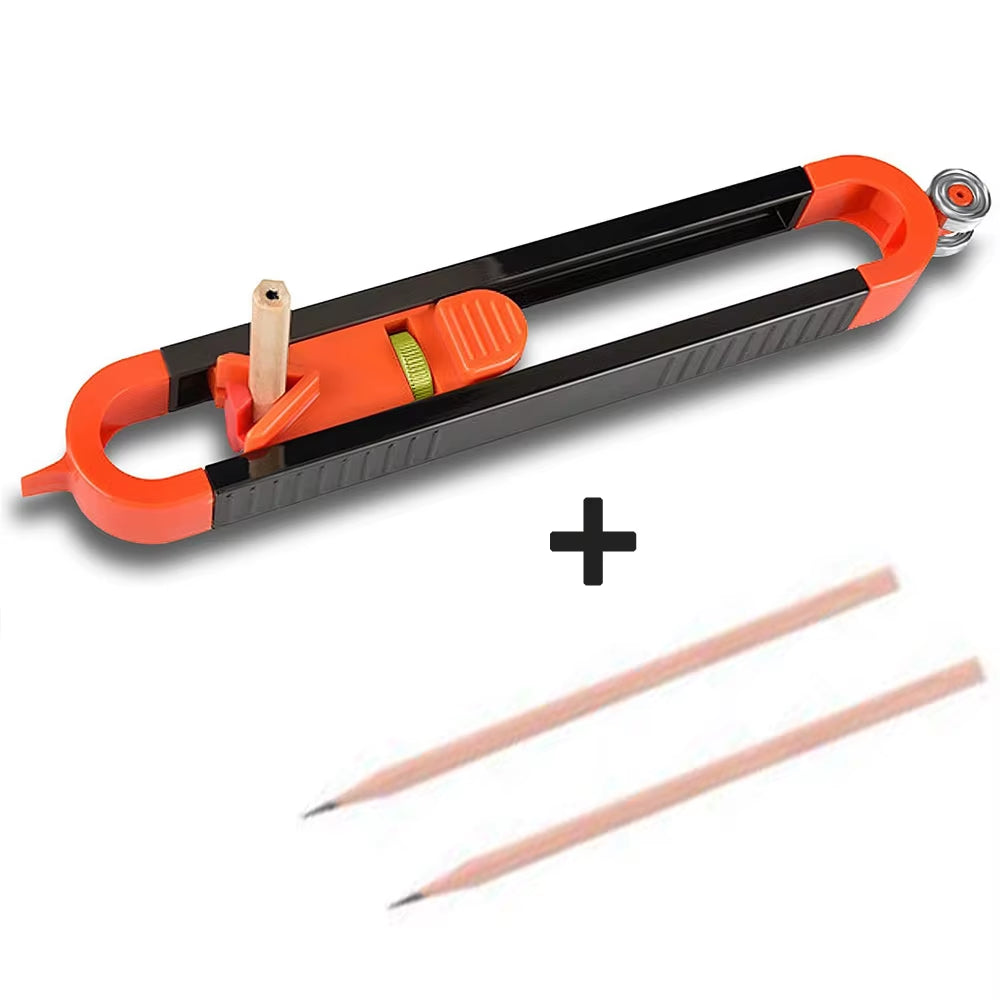 New Profile Scribing Ruler Contour Gauge with Lock Adjustable Locking Precise Woodworking Measuring Gauge Profile Duplicator