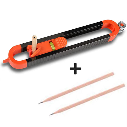 New Profile Scribing Ruler Contour Gauge with Lock Adjustable Locking Precise Woodworking Measuring Gauge Profile Duplicator
