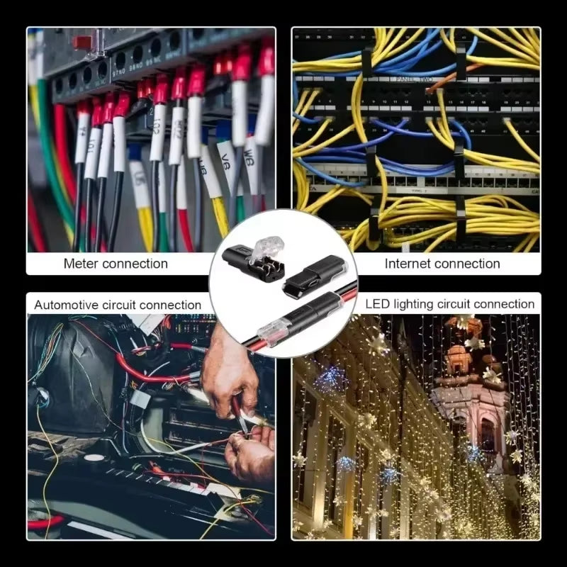 2 Pin Way Plug Wire Cable Snap Connectors Waterproof Electric Wire Double-Wire Plug-In Connector with Locking Buckles Wholesale