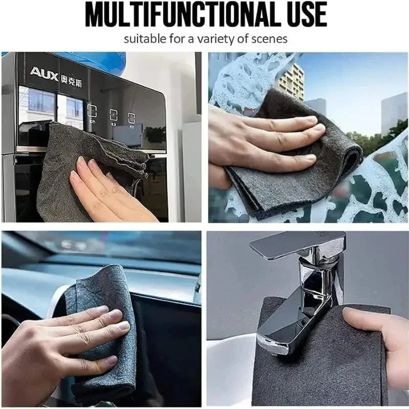 New Thickened Magic Cleaning Cloth Microfiber Glass Clean Towel Reusable Washable Lint-Free Cleaning Rags for Kitchen Glass Car