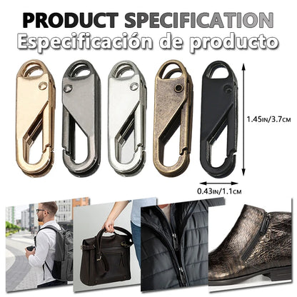 Replacement Zipper Slider Easy Zipper Puller DIY Zipper Repair Kit Sewing Accessories for Luggage Backpack Clothes Pants Wallet