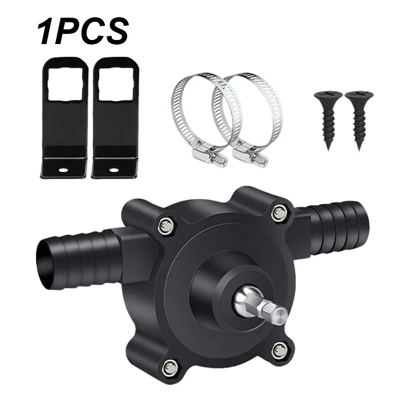 Portable Hand Electric Drill Pump Dc Self-Priming Water Pump Household Combination Hardware Tools Pump with Shelves and Fixers