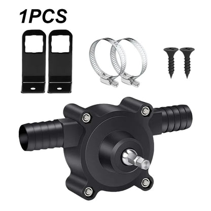 Portable Hand Electric Drill Pump Dc Self-Priming Water Pump Household Combination Hardware Tools Pump with Shelves and Fixers