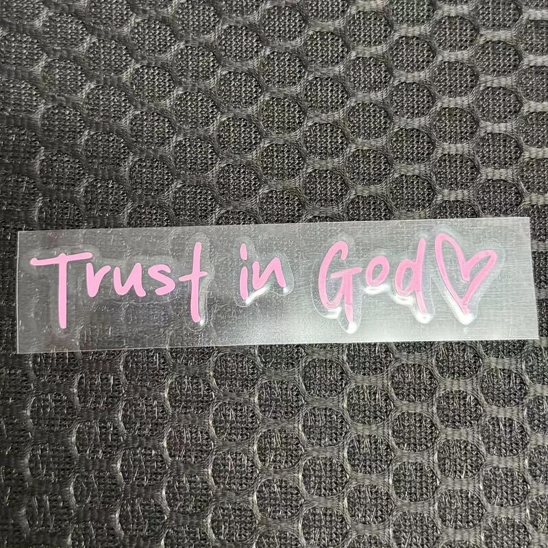2Pcs Trust in God Car Rearview Mirror Sticker, Car Rearview Mirror Decal, Inspirational Vinyl Sticker, Ideal Christian Gift