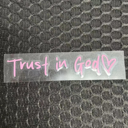 2Pcs Trust in God Car Rearview Mirror Sticker, Car Rearview Mirror Decal, Inspirational Vinyl Sticker, Ideal Christian Gift