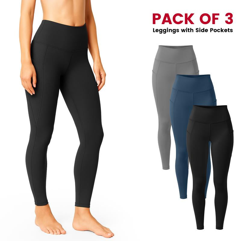 Lux Decor Apparel High Waisted Butt Lifting Workout Leggings for Women -Breathable Solid Soft Stretch Yoga Pants - Tummy Control Side Pockets Shaping Gym Leggings- Available in All Sizes #Summervibes