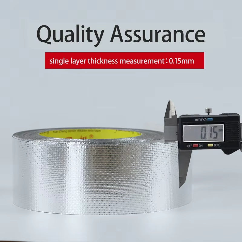 Fiberglass Cloth Aluminum Foil Tape High Temperature Resistant Waterproof Tape Sun Protection Range Hood Flame Retardant