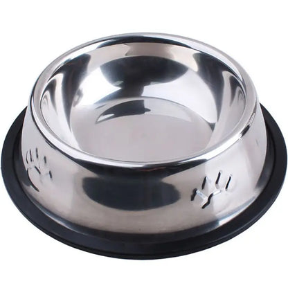 Elevate Your Pet's Dining Experience with Premium Paw Stainless Steel Skidproof Bowls - Anti-Ant Design for Dogs & Cats in 6 Perfect Sizes
