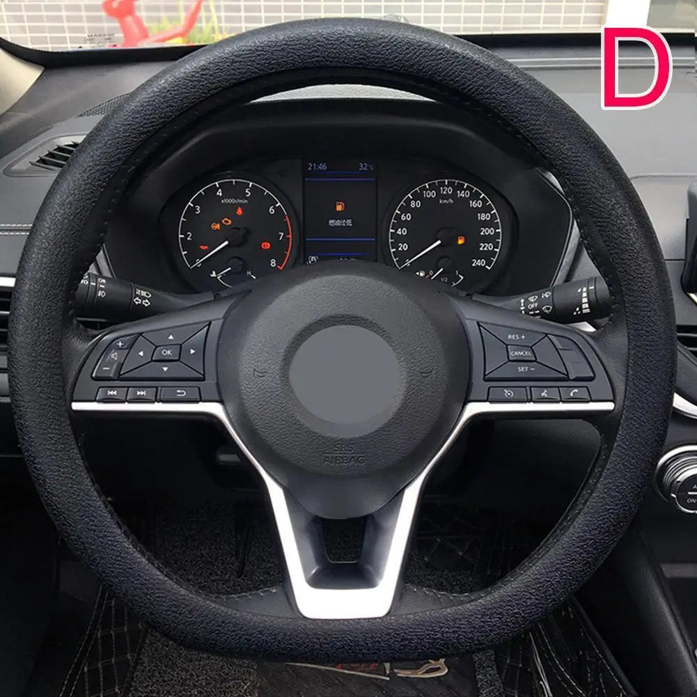 Car Silicone Steering Wheel Cover Men'S and Women'S Summer Fashion Sweat Wicking Non-Slip All-Season Model Thin and Soft