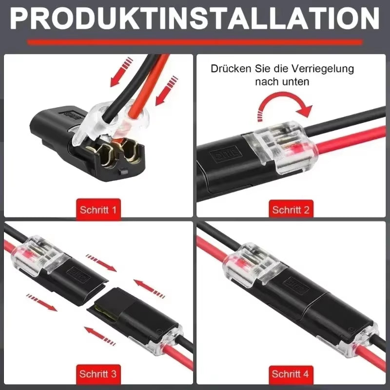 2 Pin Way Plug Wire Cable Snap Connectors Waterproof Electric Wire Double-Wire Plug-In Connector with Locking Buckles Wholesale