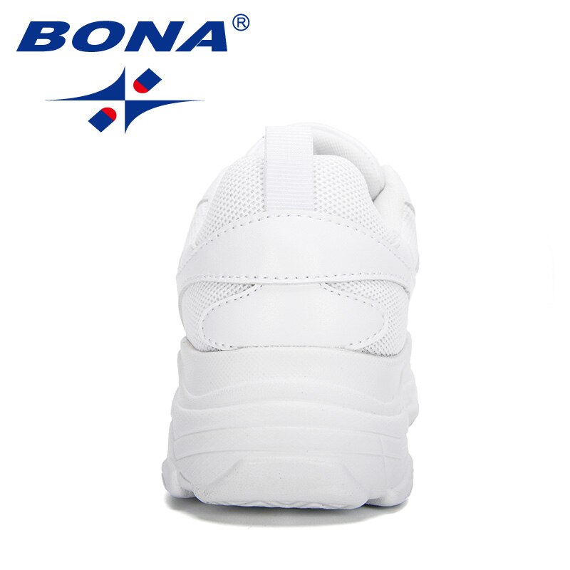BONA 2020 New Designers White Sneakers Women Flats Shoes Vulcanize Shoes Woman Casual Zapatillas Mujer European Size Platform