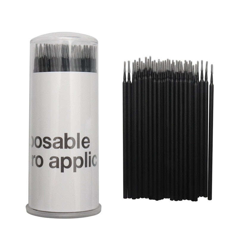 100 pcs Disposable Micro Brush Mascara Wands MicroBrush Applicator Wand Lashes Brushes EyeLashes Extension women Makeup Tools