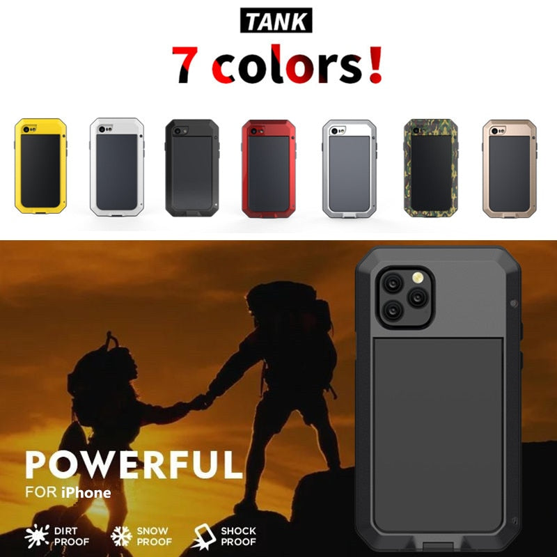 Heavy Duty Metal Aluminum Phone Case for iPhone 11 2020 Doom Armor Shockproof Case Cover