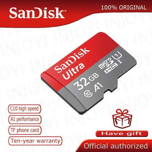 SanDisk Ultra 128GB 64GB 16GB 200GB 存储卡，微型 SD 卡 32GB Class 10 80MB/S UHS-I microSDXC SDHC 100% 原装