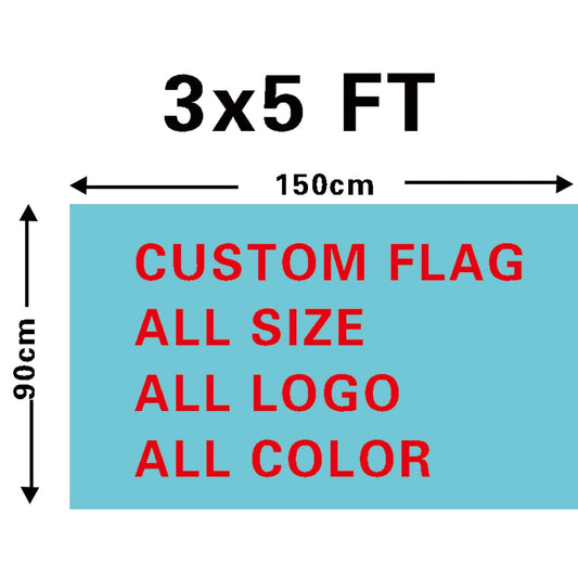 3X5 英尺带黄铜索环数码印刷定制旗帜横幅直销
