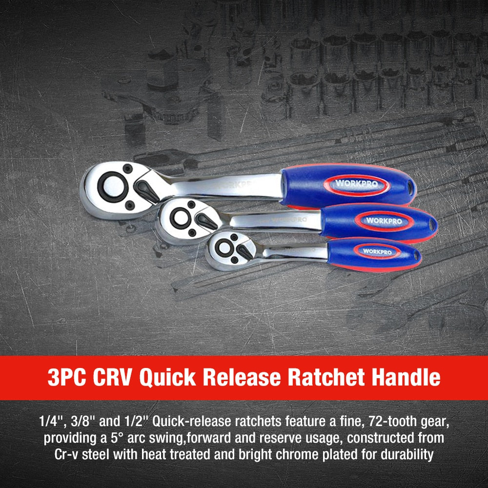 WORKPRO Tool Set Hand Tools for Car Repair Ratchet Spanner Wrench  Socket Set Professional Bicycle Car Repair Tool Kits