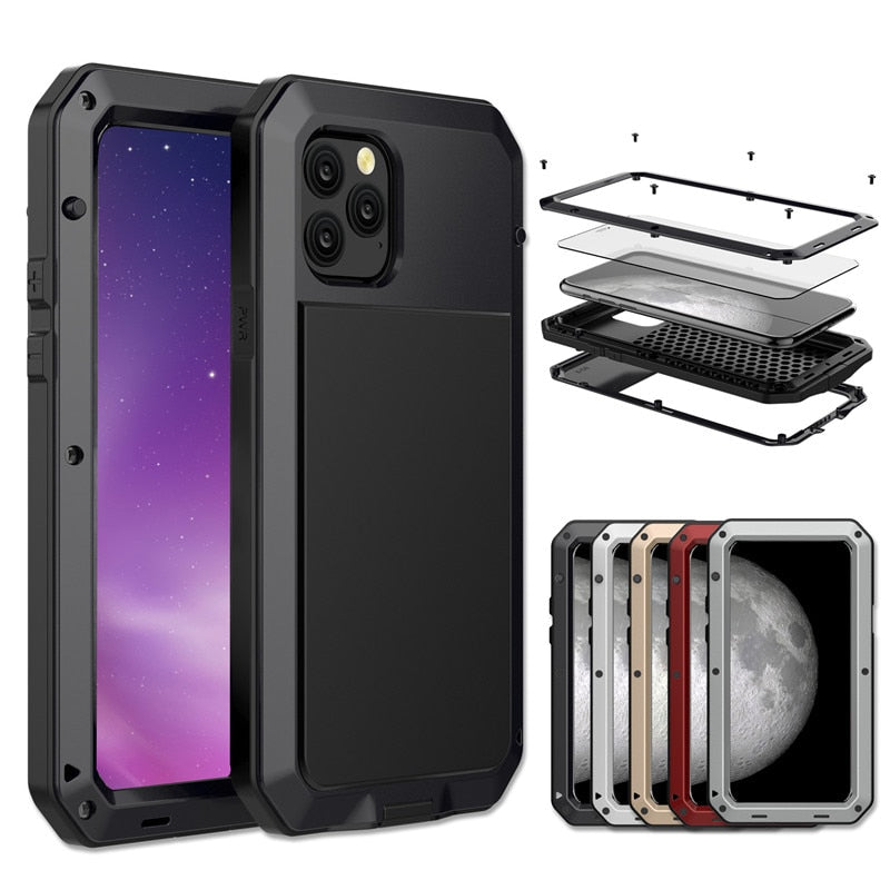 Heavy Duty Metal Aluminum Phone Case for iPhone XR 2020 Doom Armor Shockproof Case Cover
