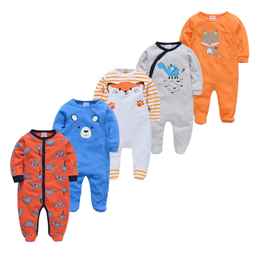5pcs Sleepers Baby Pyjamas Newborn Girl Boy Pijamas bebe fille Cotton Breathable Soft ropa bebe Newborn Sleepers Baby Pjiamas