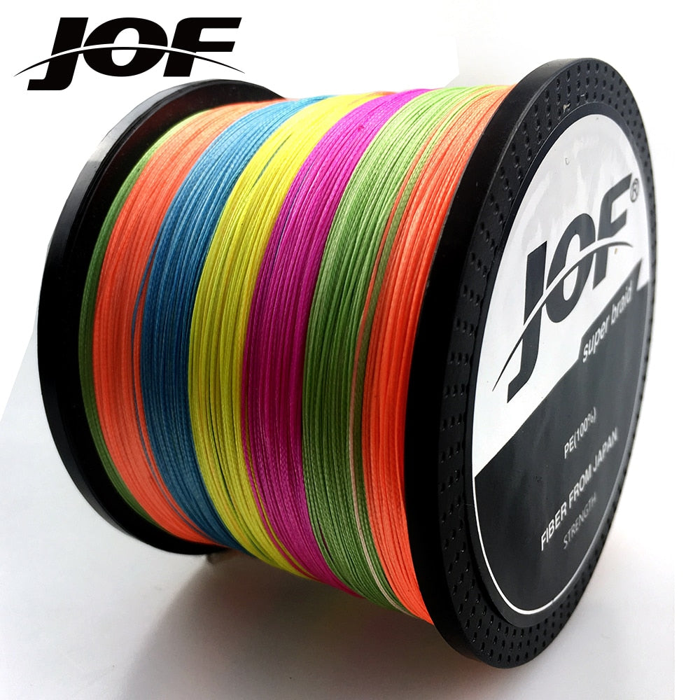 Pink - New Brand Woven wire 1000M-100M PE Braided Fishing Line 4 strands 18 28 35 40 50 60 80LB 120LB Multifilament Fishing Line