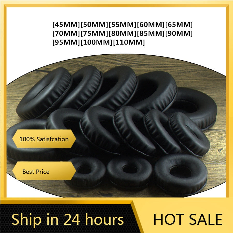 Soft PU Earpad 45MM-110MM Foam Ear Pads 60mm 70mm Cushions for Sony for AKG for Sennheiser for ATH for Philips Headphones 11.8