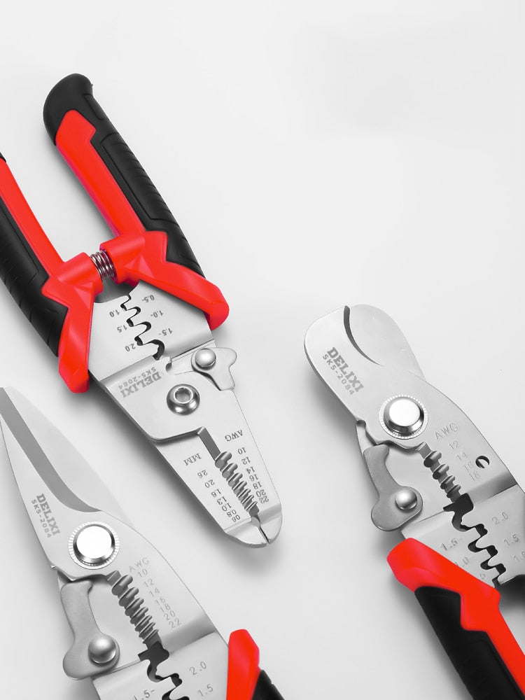 Wire Stripping Pliers Multifunctional Electrician Special Tools Pulling Wire Cutting Pliers Small Copper Pipe Crimping Pliers