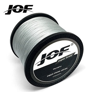 Grey - New Brand Woven wire 1000M-100M PE Braided Fishing Line 4 strands 18 28 35 40 50 60 80LB 120LB Multifilament Fishing Line