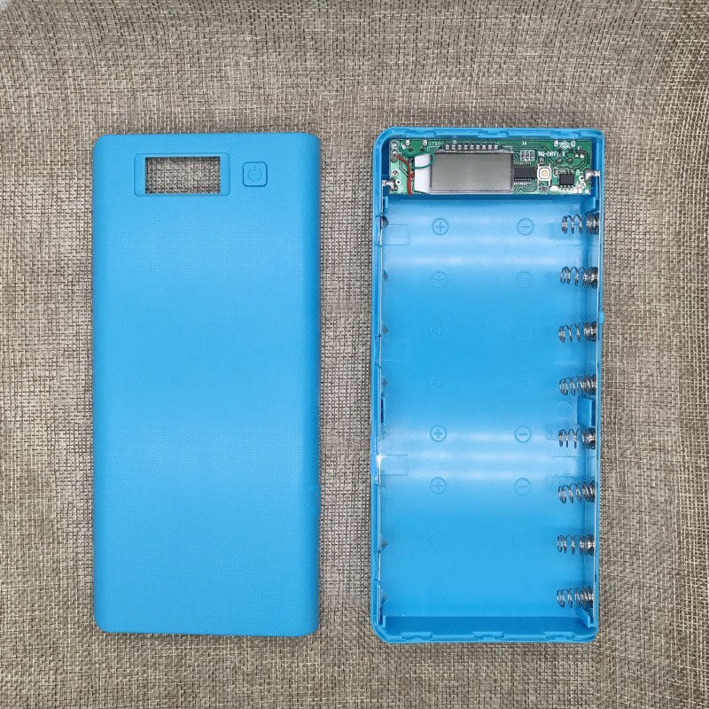 全新 DIY 8x18650 便携式电池移动电源外壳盒 LCD 显示屏双 USB 移动电源盒套件移动电源 18650（无电池）