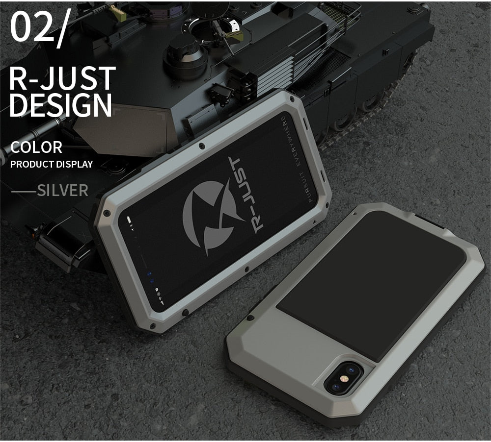 Heavy Duty Metal Aluminum Phone Case for iPhone 6Plus 6SPlus 2020 Doom Armor Shockproof Case Cover