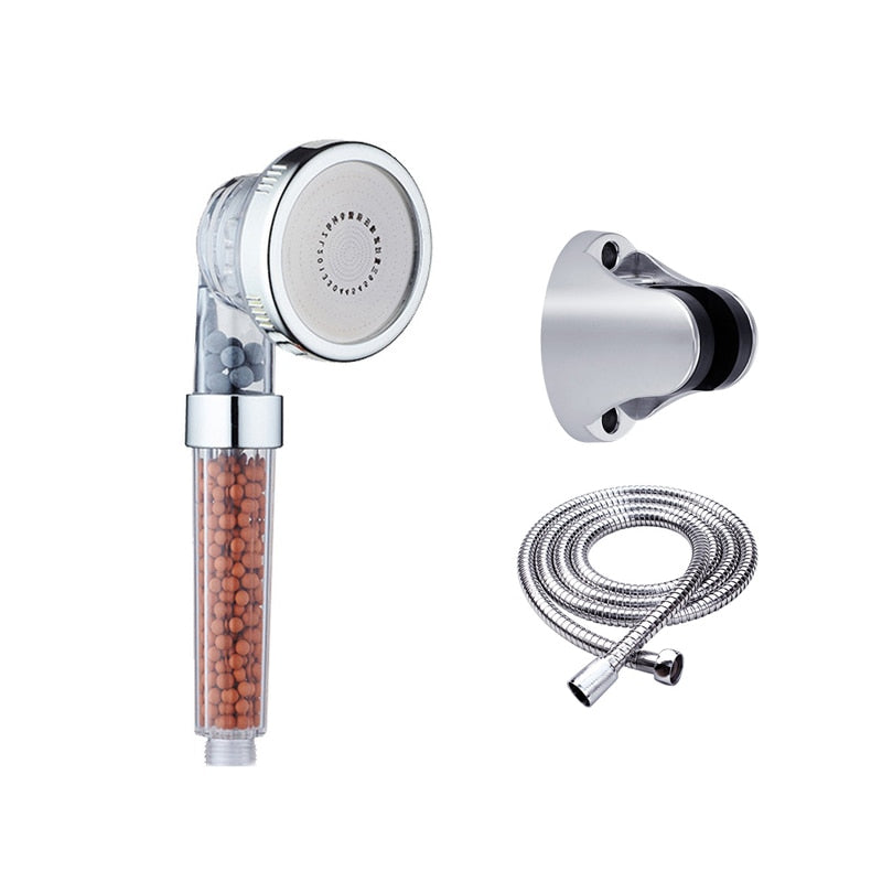 VIP link 3 Function Adjustable Jetting Shower Head Bathroom High Pressure Water Handheld Saving Filter SPA Shower Heads with box