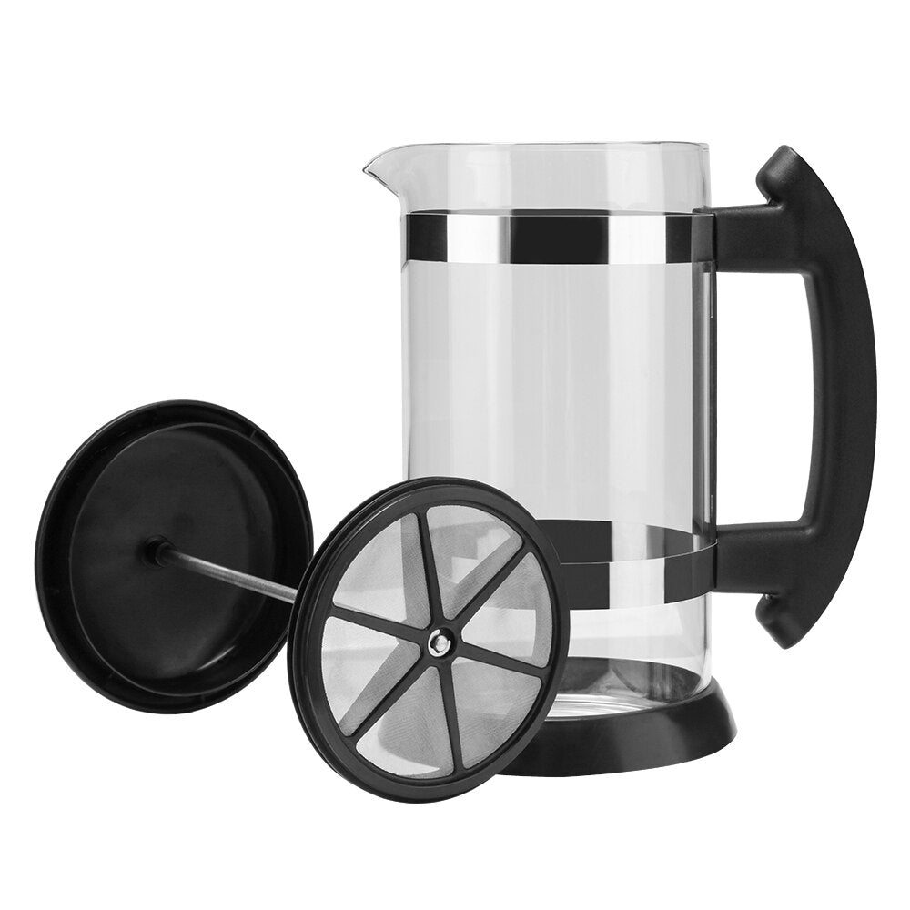 French Press Coffee/Tea Brewer Coffee Pot Coffee Maker Kettle 1000ML Stainless Steel Glass Thermos Barista Tools Coffee Carafe