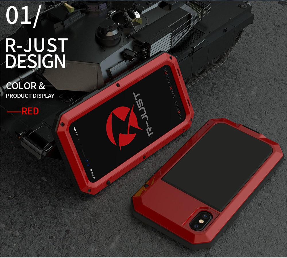 Heavy Duty Metal Aluminum Phone Case for iPhone 6Plus 6SPlus 2020 Doom Armor Shockproof Case Cover