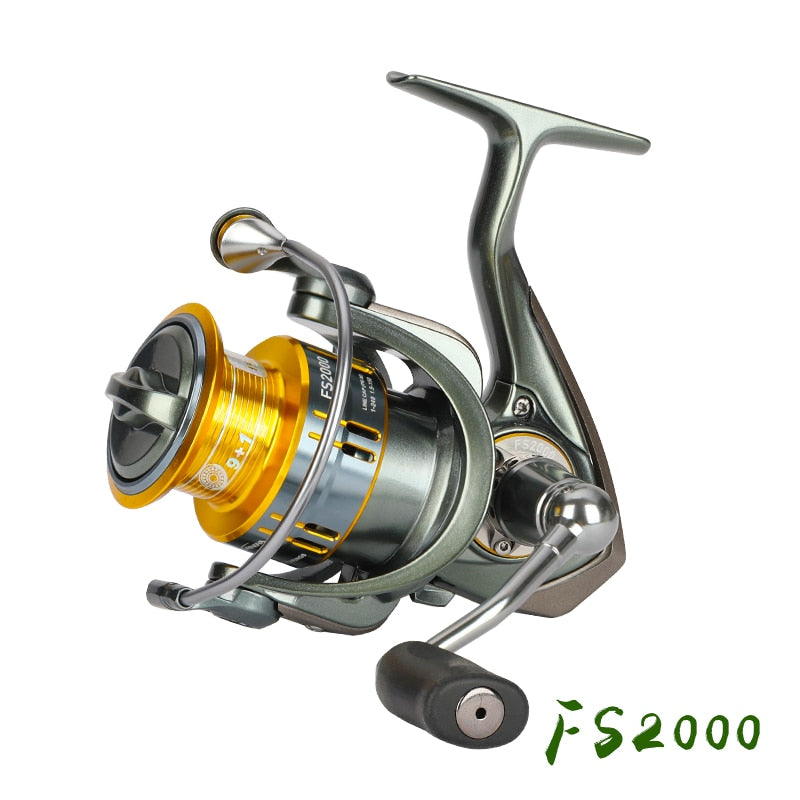 TSURINOYA Long Casting Spinning Fishing Reel FS 2000 3000 5.2:1 7kg Drag Power Univesal Freshwater Pike Bass Light Fishing Wheel